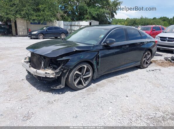 1HGCV1F34KA104950 2019 HONDA ACCORD Черный Передняя левая четверть