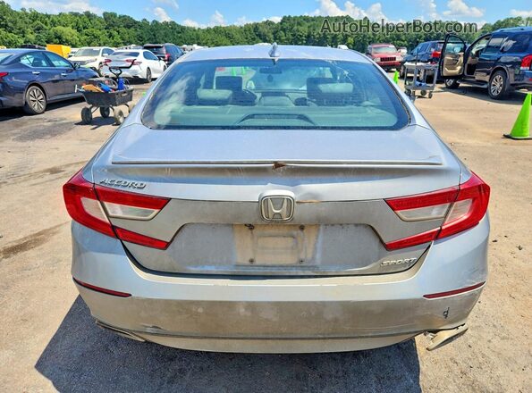 1HGCV1F34KA105144 2019 HONDA ACCORD Silver Вид ззаду