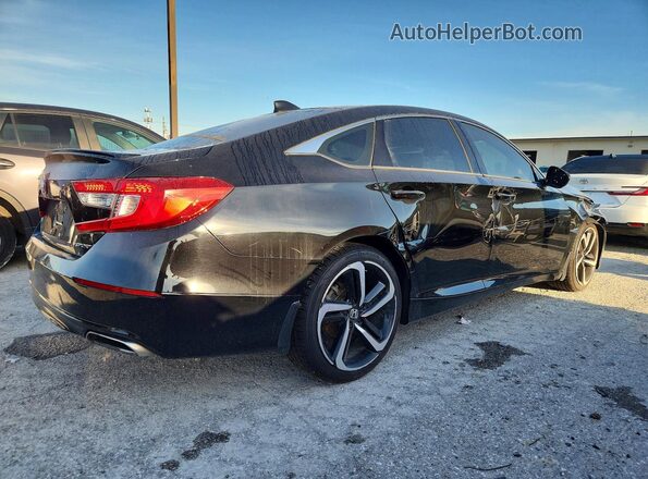 1HGCV1F34KA128908 2019 HONDA ACCORD Черный Задняя правая четверть