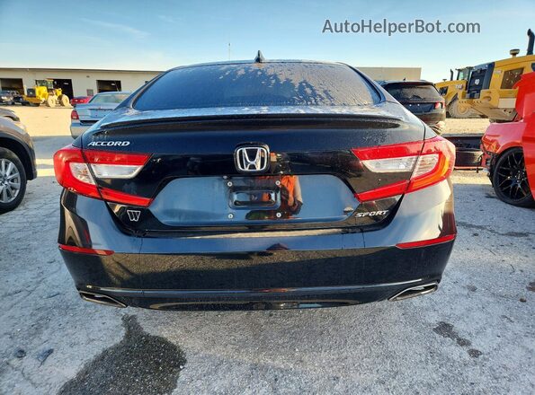 1HGCV1F34KA128908 2019 HONDA ACCORD Черный Вид сзади