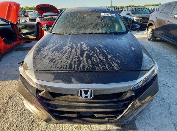 1HGCV1F34KA128908 2019 HONDA ACCORD Черный Вид спереди