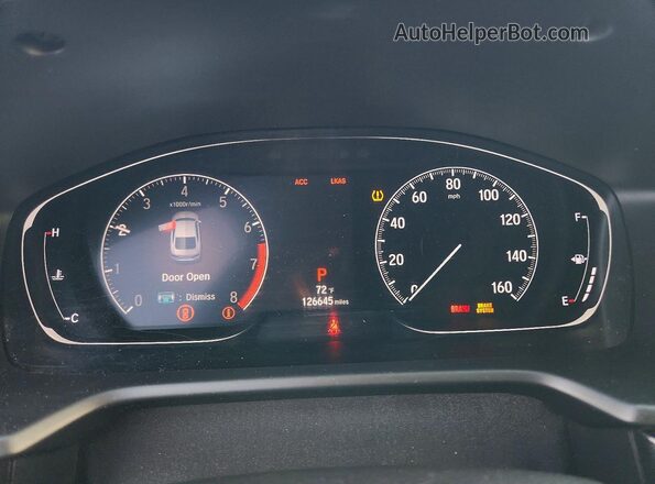 1HGCV1F34KA128908 2019 HONDA ACCORD Черный Вид щитка приборов