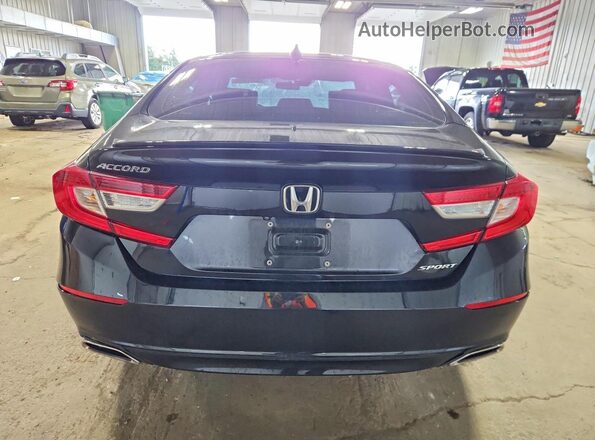 1HGCV1F34KA150083 2019 HONDA ACCORD Black უკანა ხედი