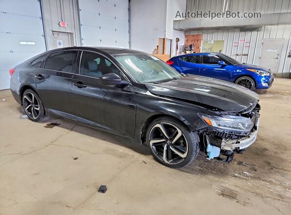 1HGCV1F34KA150083 2019 HONDA ACCORD Black წინა მარჯვენა