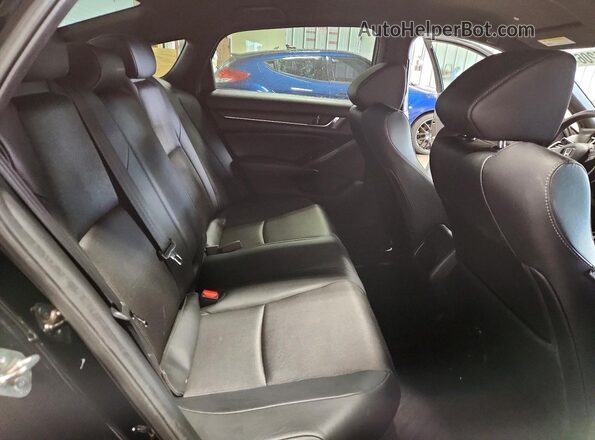 1HGCV1F34KA150083 2019 HONDA ACCORD Black უკანა სავარძლების ხედი