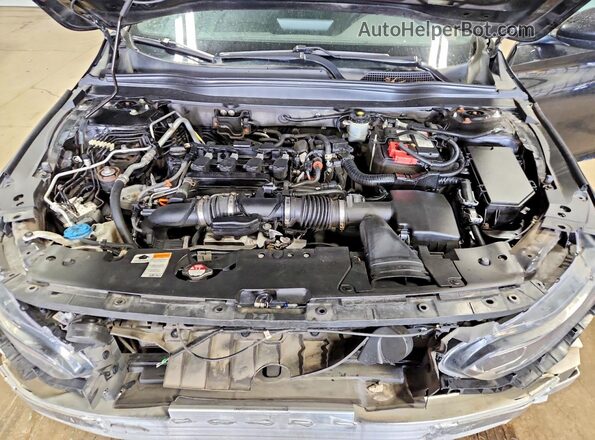 1HGCV1F34KA150083 2019 HONDA ACCORD Black უკანა სალონის ხედი