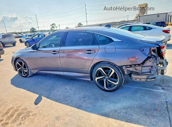 1HGCV1F34LA013260 2020 HONDA ACCORD Charcoal Trasero izquierdo
