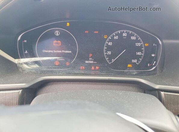 1HGCV1F34LA106490 2020 HONDA ACCORD Синий Вид щитка приборов