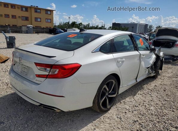 1HGCV1F34MA018699 2021 HONDA ACCORD Белый Задняя правая четверть