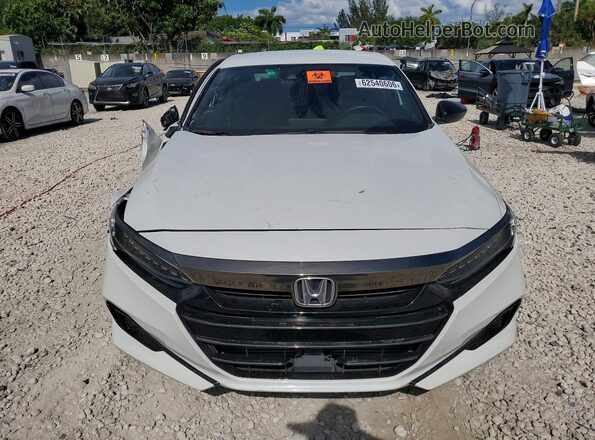 1HGCV1F34MA018699 2021 HONDA ACCORD Белый Вид спереди
