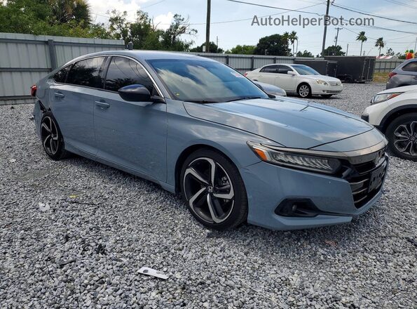 1HGCV1F34MA074741 2021 HONDA ACCORD Gray წინა მარჯვენა