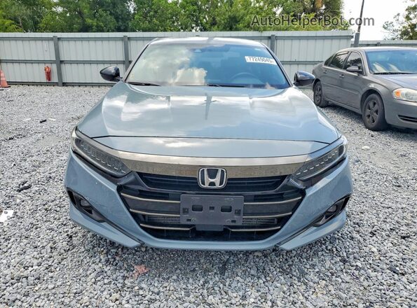 1HGCV1F34MA074741 2021 HONDA ACCORD Gray წინა ხედი