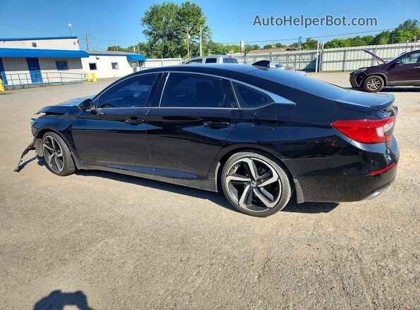 1HGCV1F34MA090566 2021 HONDA ACCORD Black უკანა მარცხენა