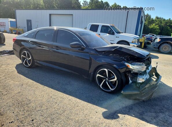 1HGCV1F34MA090566 2021 HONDA ACCORD Black წინა მარჯვენა