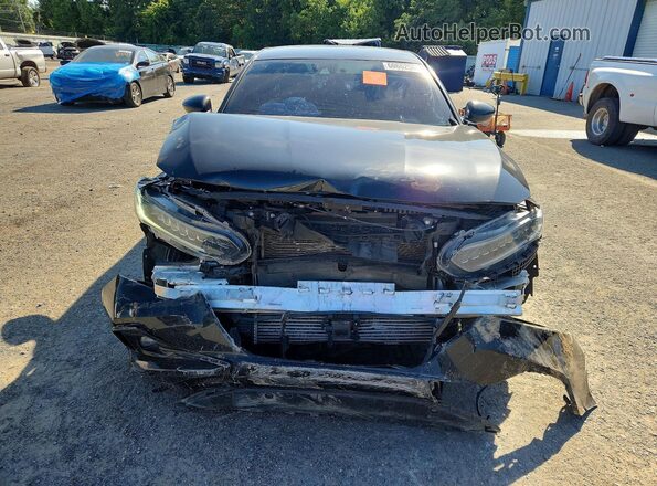 1HGCV1F34MA090566 2021 HONDA ACCORD Black წინა ხედი