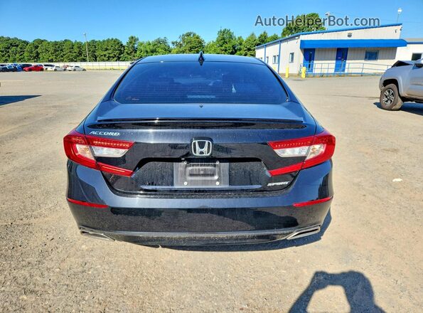 1HGCV1F34MA090566 2021 HONDA ACCORD Black უკანა ხედი
