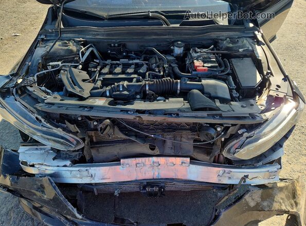 1HGCV1F34MA090566 2021 HONDA ACCORD Black უკანა სალონის ხედი
