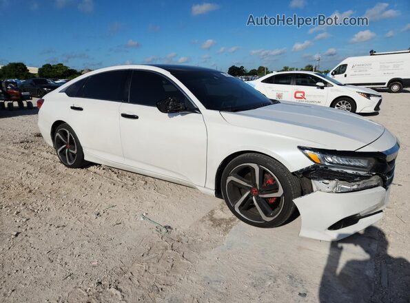 1HGCV1F34NA043541 2022 HONDA ACCORD White Widok naklejki z numerem VIN