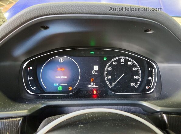 1HGCV1F34NA048674 2022 HONDA ACCORD Blue Вид щитка приладів