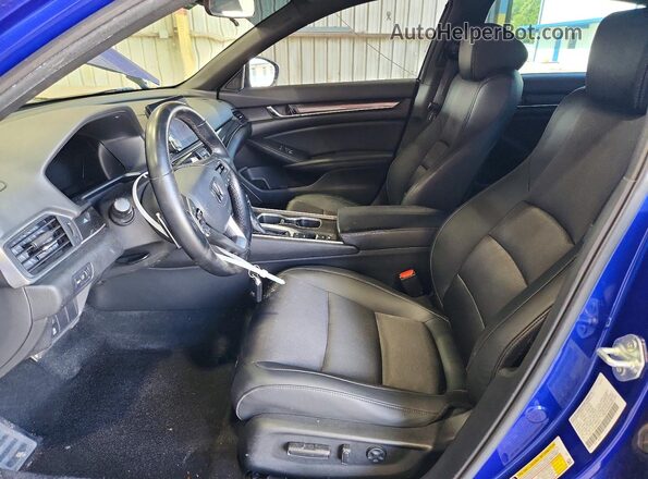 1HGCV1F34NA048674 2022 HONDA ACCORD Blue Вид салону спереду