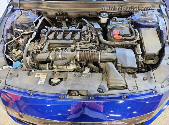 1HGCV1F34NA048674 2022 HONDA ACCORD Blue Вид задньої частини салону