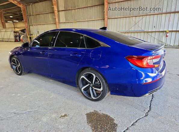 1HGCV1F34NA048674 2022 HONDA ACCORD Blue Задня ліва чверть