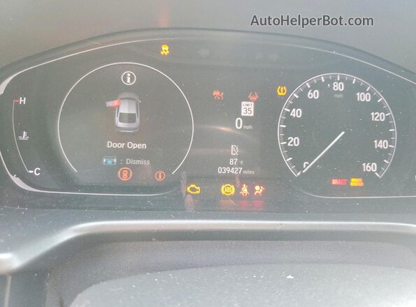 1HGCV1F34NA095803 2022 HONDA ACCORD Gray Вид щитка приладів