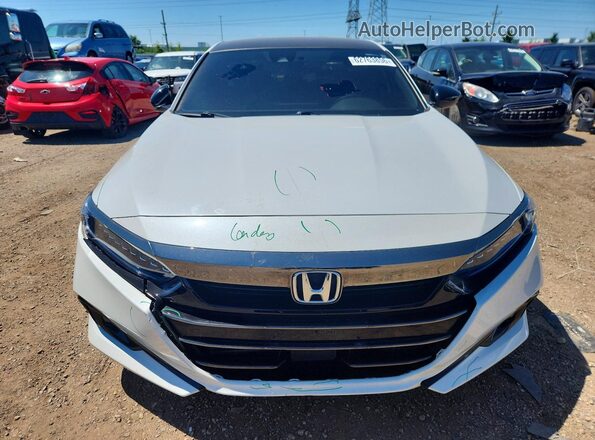 1HGCV1F34NA101826 2022 HONDA ACCORD White Front view