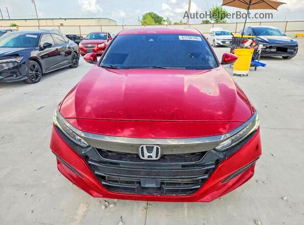 1HGCV1F35JA054736 2018 HONDA ACCORD Red Вид спереду