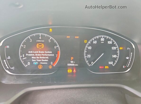 1HGCV1F35JA054736 2018 HONDA ACCORD Red Вид щитка приладів