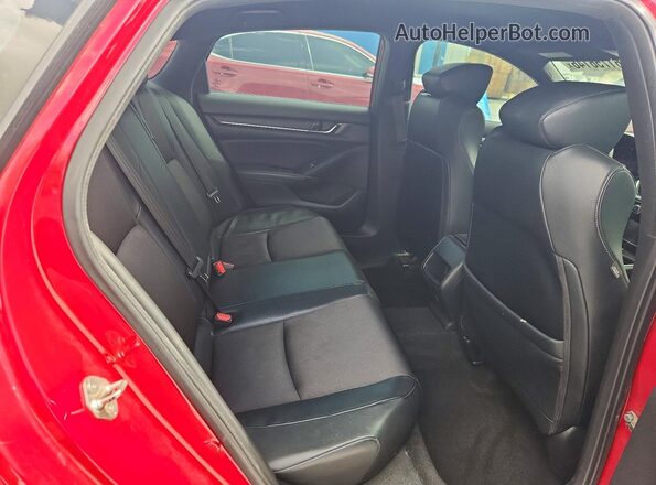1HGCV1F35JA054736 2018 HONDA ACCORD Red Вид задніх сидінь