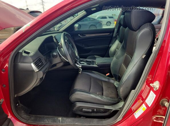 1HGCV1F35JA054736 2018 HONDA ACCORD Red Вид салону спереду