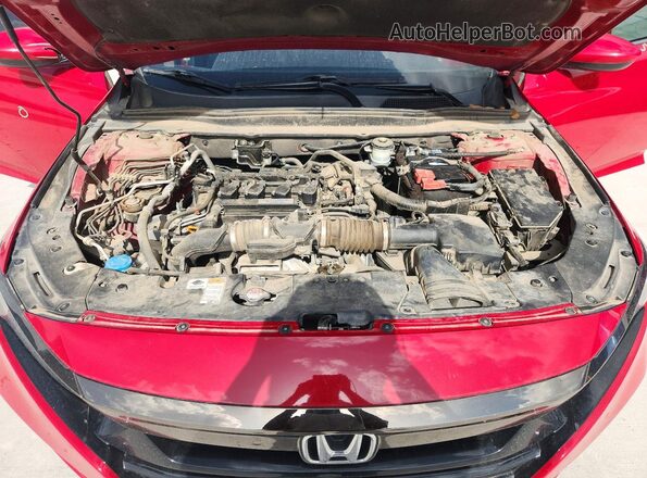 1HGCV1F35JA054736 2018 HONDA ACCORD Red Вид задньої частини салону