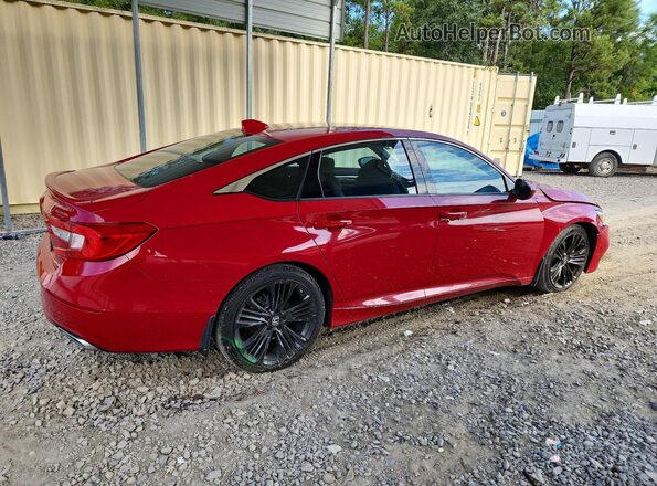 1HGCV1F35JA065591 2018 HONDA ACCORD Red Задня права чверть