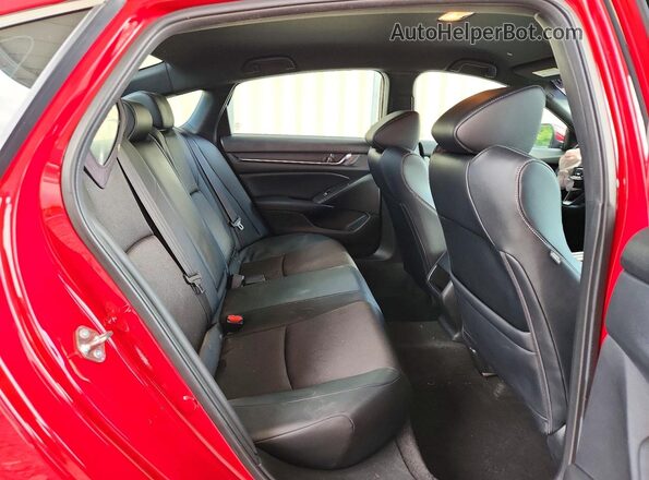 1HGCV1F35JA065591 2018 HONDA ACCORD Red Вид задніх сидінь