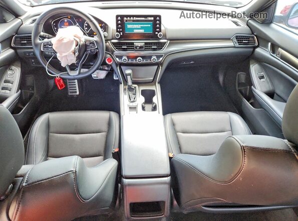 1HGCV1F35JA065591 2018 HONDA ACCORD Red Вид панелі приладів