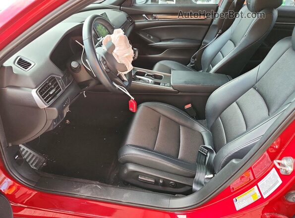 1HGCV1F35JA065591 2018 HONDA ACCORD Red Вид салону спереду