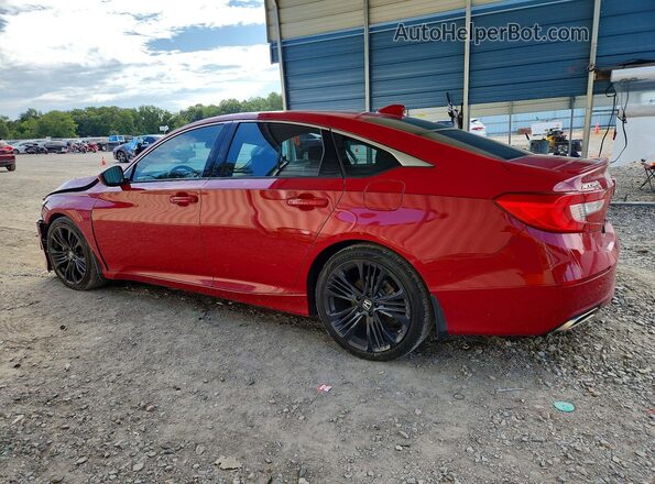 1HGCV1F35JA065591 2018 HONDA ACCORD Red Задня ліва чверть