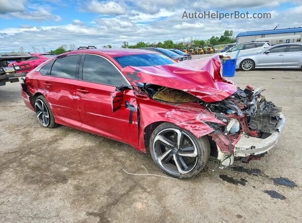 1HGCV1F35JA073626 2018 HONDA ACCORD Red Front right