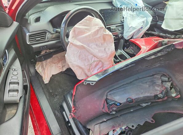 1HGCV1F35JA073626 2018 HONDA ACCORD Red Dashboard view
