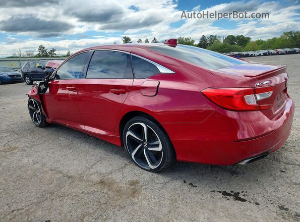 1HGCV1F35JA073626 2018 HONDA ACCORD Red Rear left