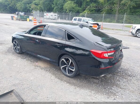 1HGCV1F35JA166386 2018 HONDA ACCORD Black Tył lewy