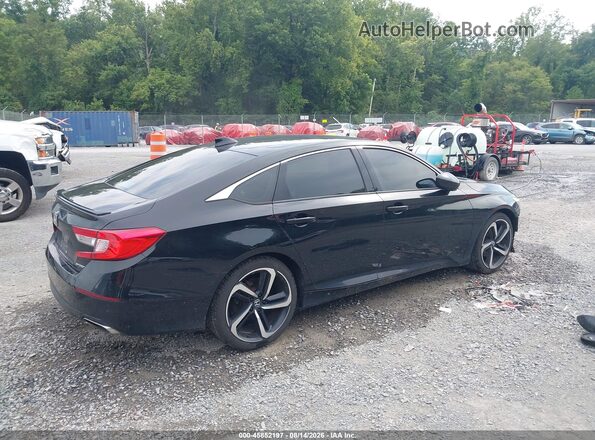 1HGCV1F35JA166386 2018 HONDA ACCORD Black Tył prawy