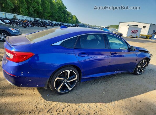 1HGCV1F35JA175136 2018 HONDA ACCORD Blue Tył prawy