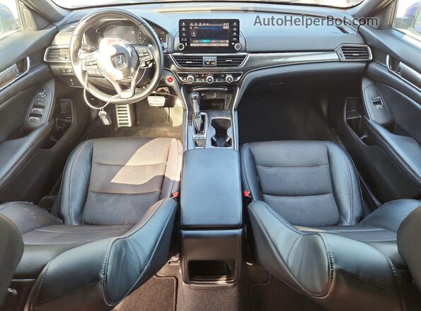 1HGCV1F35JA175136 2018 HONDA ACCORD Blue Widok deski rozdzielczej