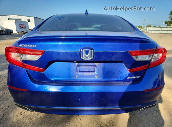 1HGCV1F35JA175136 2018 HONDA ACCORD Blue Widok z tyłu