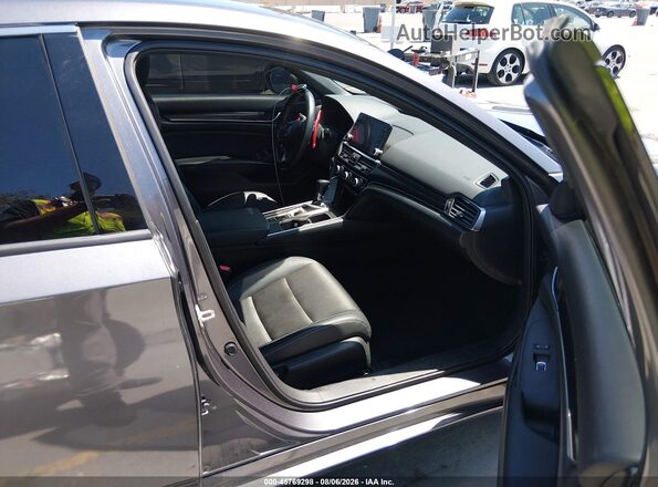 1HGCV1F35JA206563 2018 HONDA ACCORD Gray Widok wnętrza z przodu