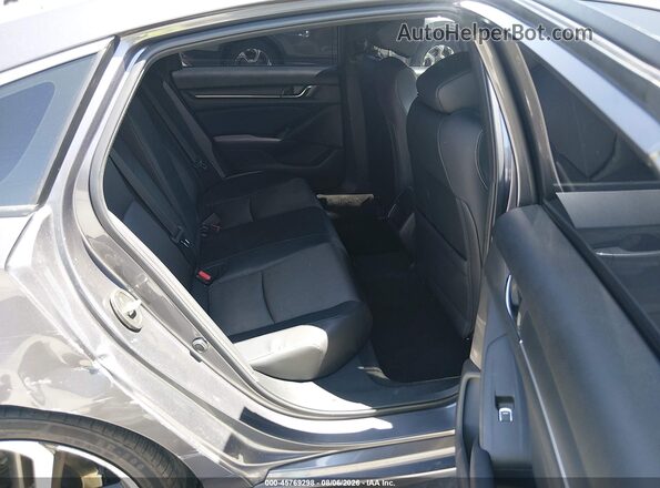 1HGCV1F35JA206563 2018 HONDA ACCORD Gray Widok naklejki z numerem VIN