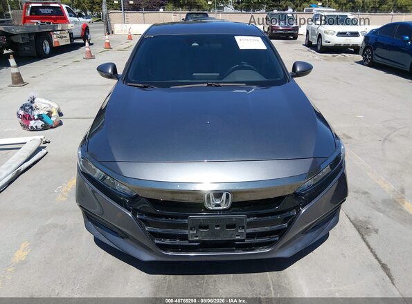 1HGCV1F35JA206563 2018 HONDA ACCORD Gray Widok zestawu wskaźników