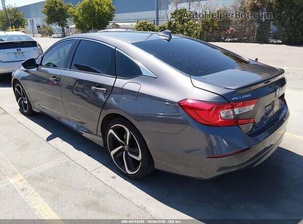 1HGCV1F35JA206563 2018 HONDA ACCORD Gray Tył lewy